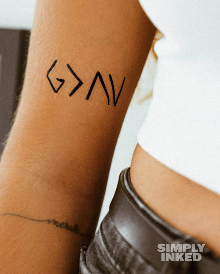 God is greater Tattoo