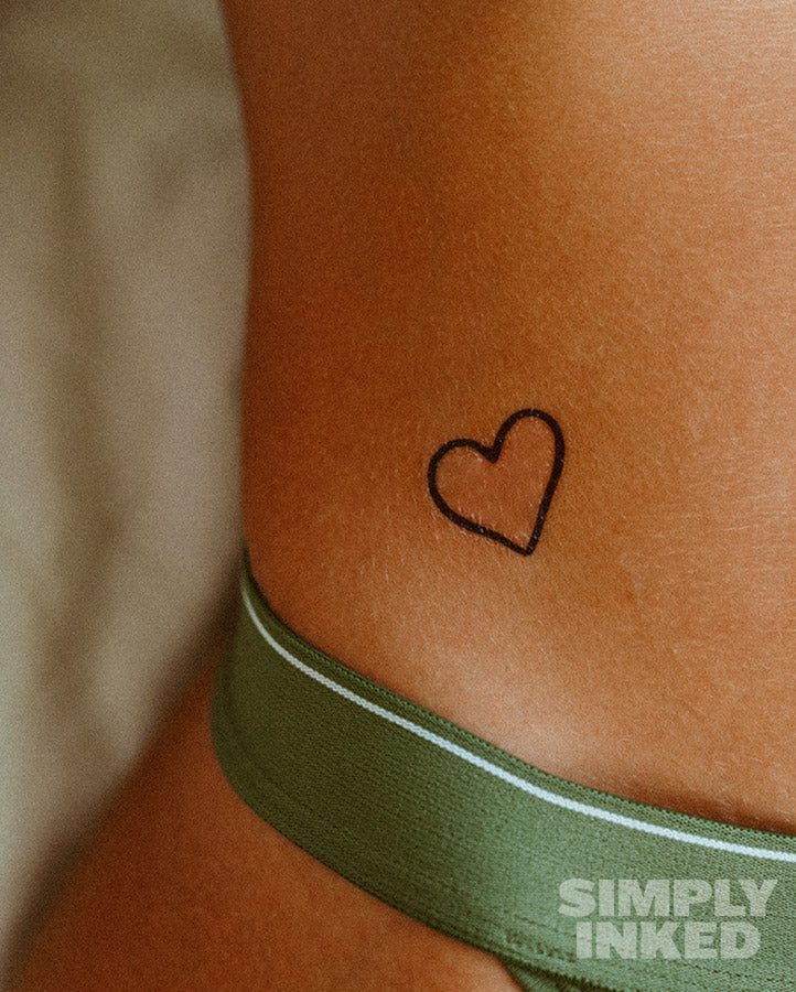 NEW Small Heart Tattoos - Semi Permanent