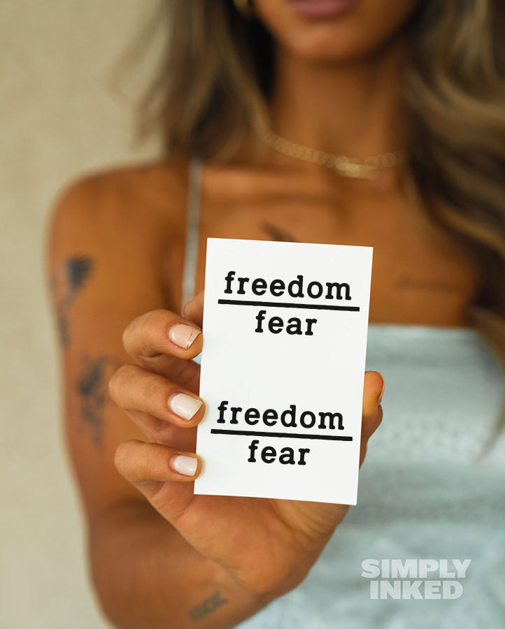 Freedom over Fear Tattoo